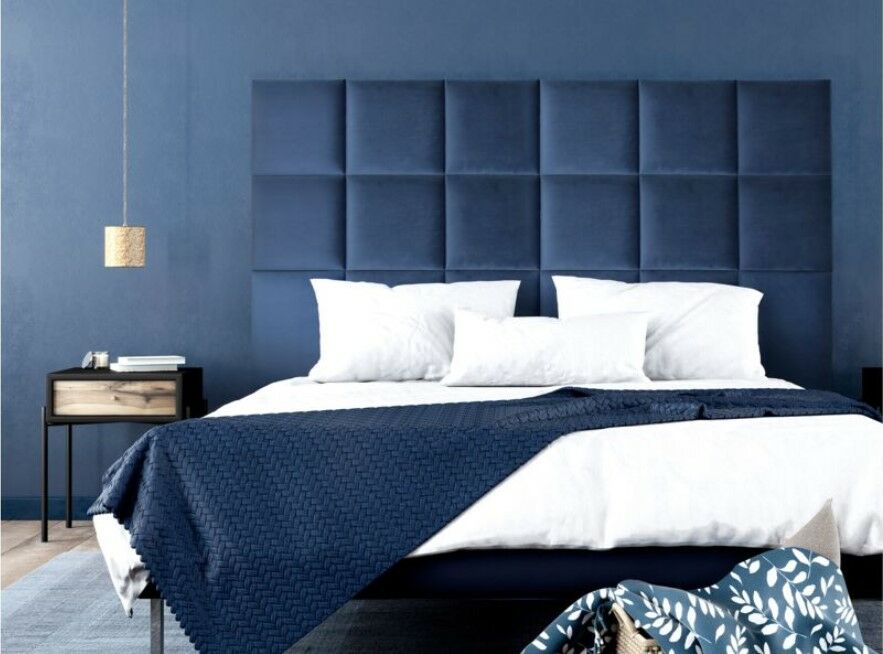 panele tapicerowane na ścianie w sypialni