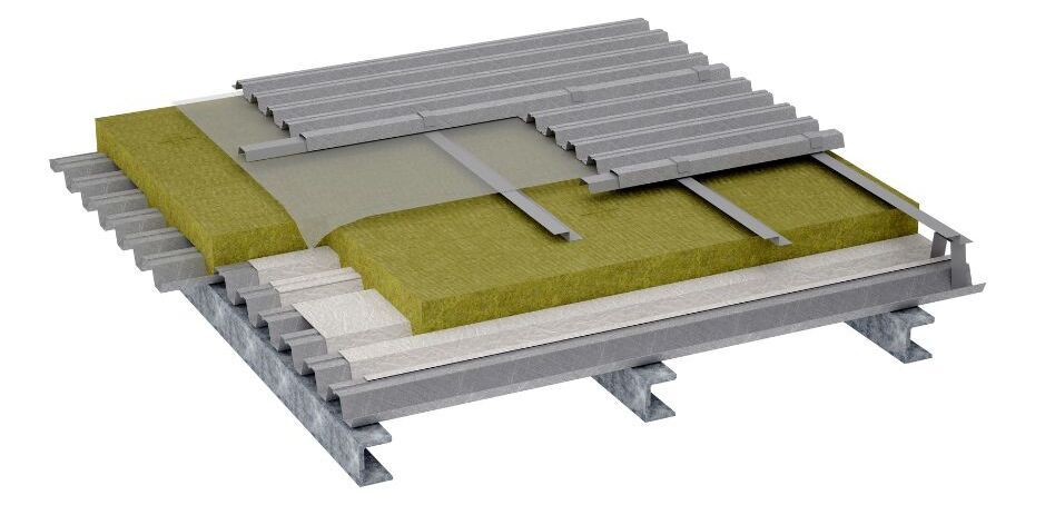 układ ocieplenia ściany z blachy