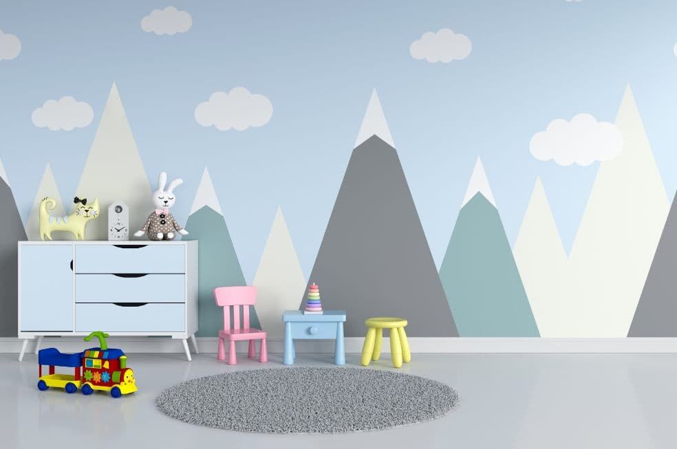 tapeta góry w pokoju dziecięcym