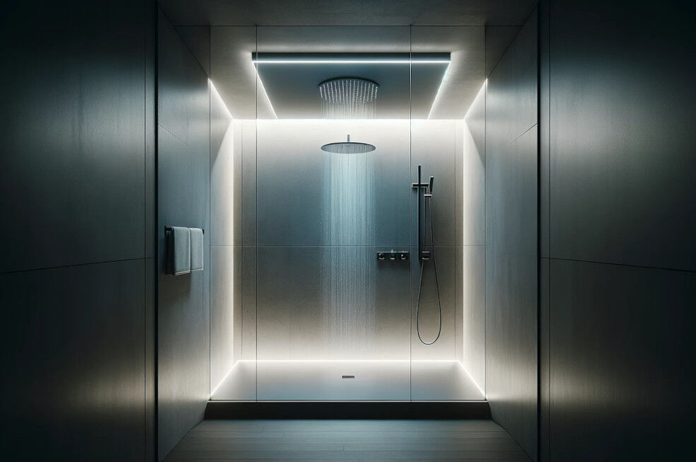 oświetlenie kabiny prysznicowej