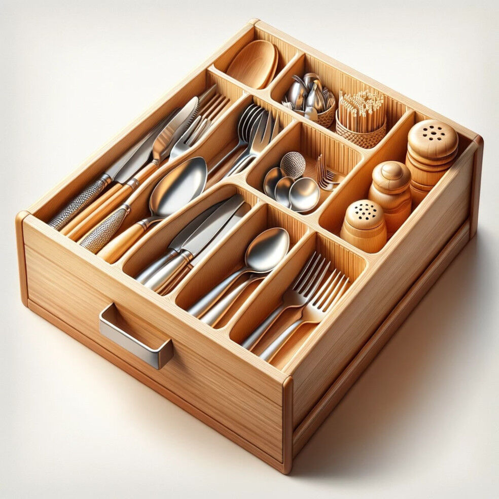 praktyczny DIY organizer na sztućce do kuchni