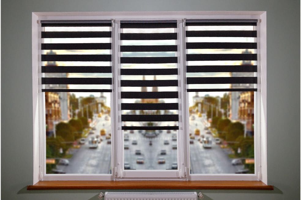 rolety na oknie duo dzień i noc