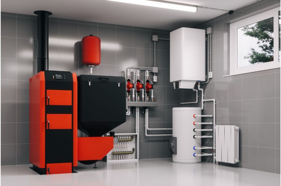 wyposażenie instalacji wodnej i cieplnej w kotłowni domu