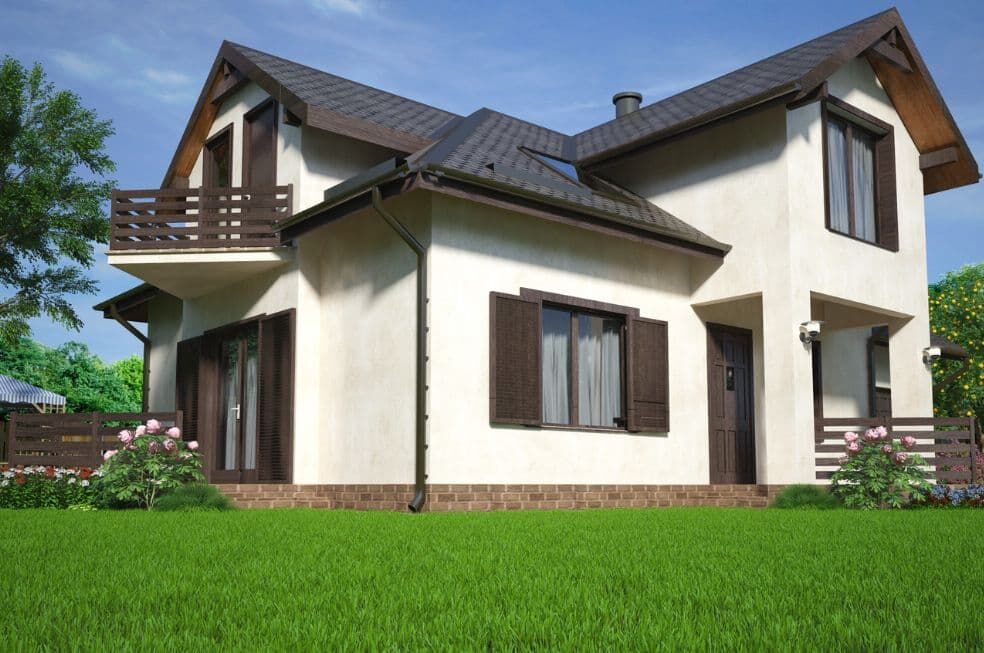 dom z brudną elewacją