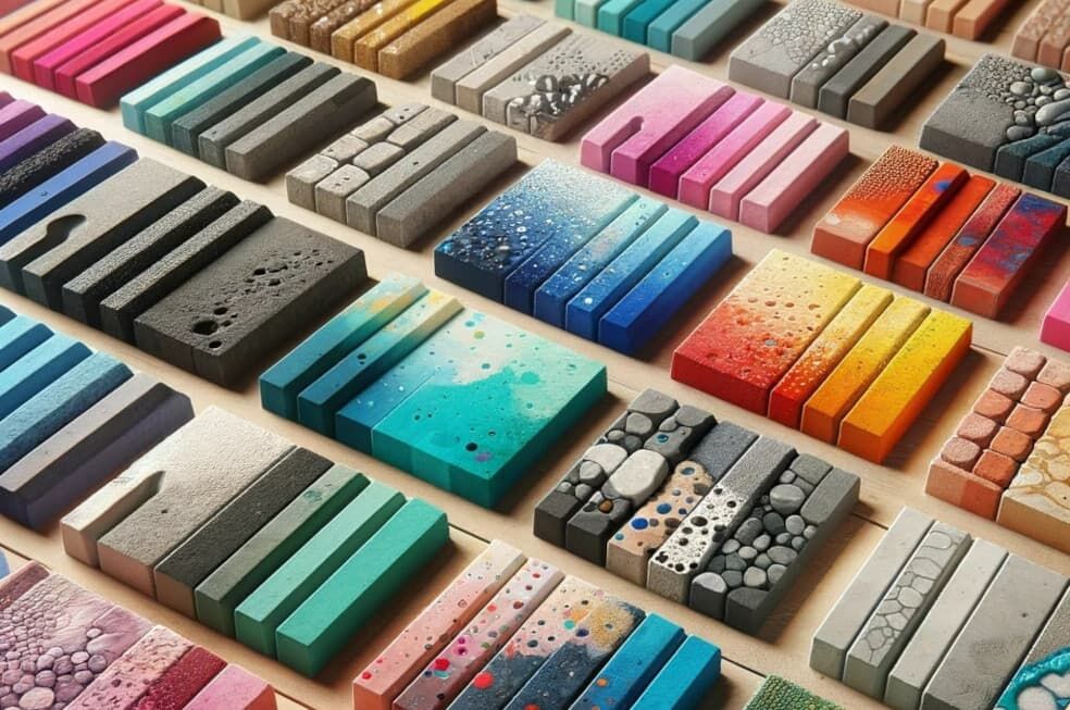 Kolory pigmentów do betonu