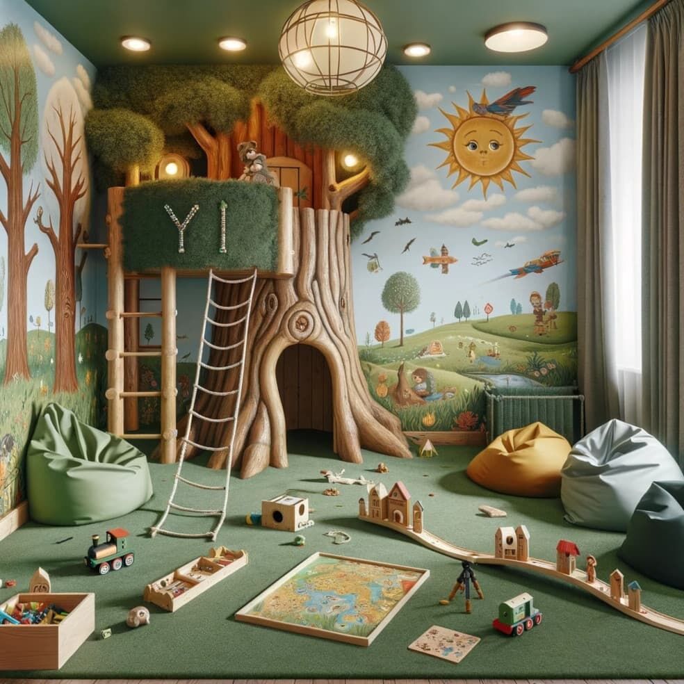 Stylowy pokój dla dziecka do zabawy