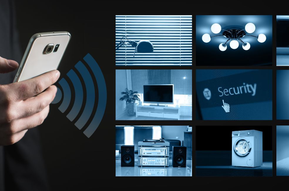 rzut na widok z kamer wokół inteligentnego domu