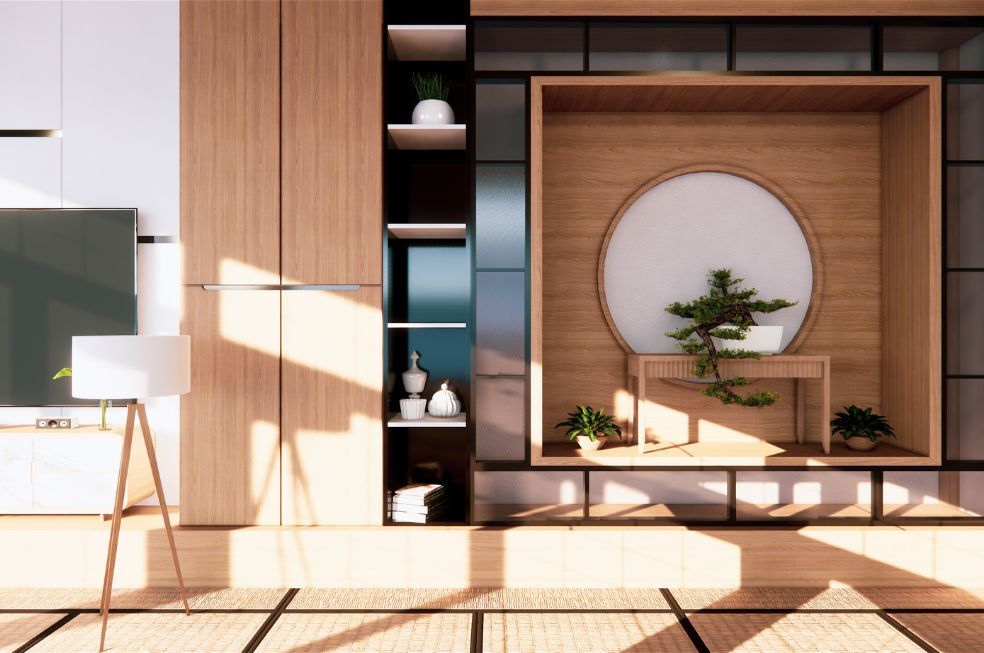 salon urządzony w zgodzie zasadami feng shui