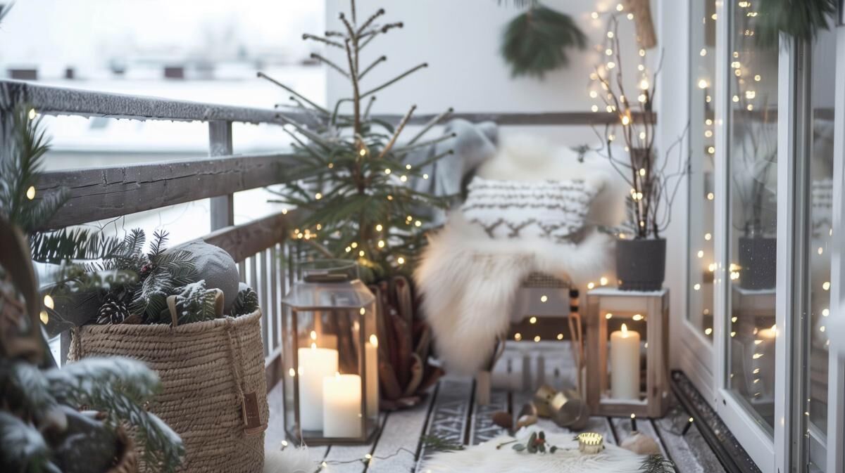 Dekoracje balkonowe na zimę