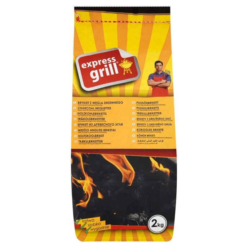 Brykiet z węgla drzewnego 2 kg Express grill miniaturka