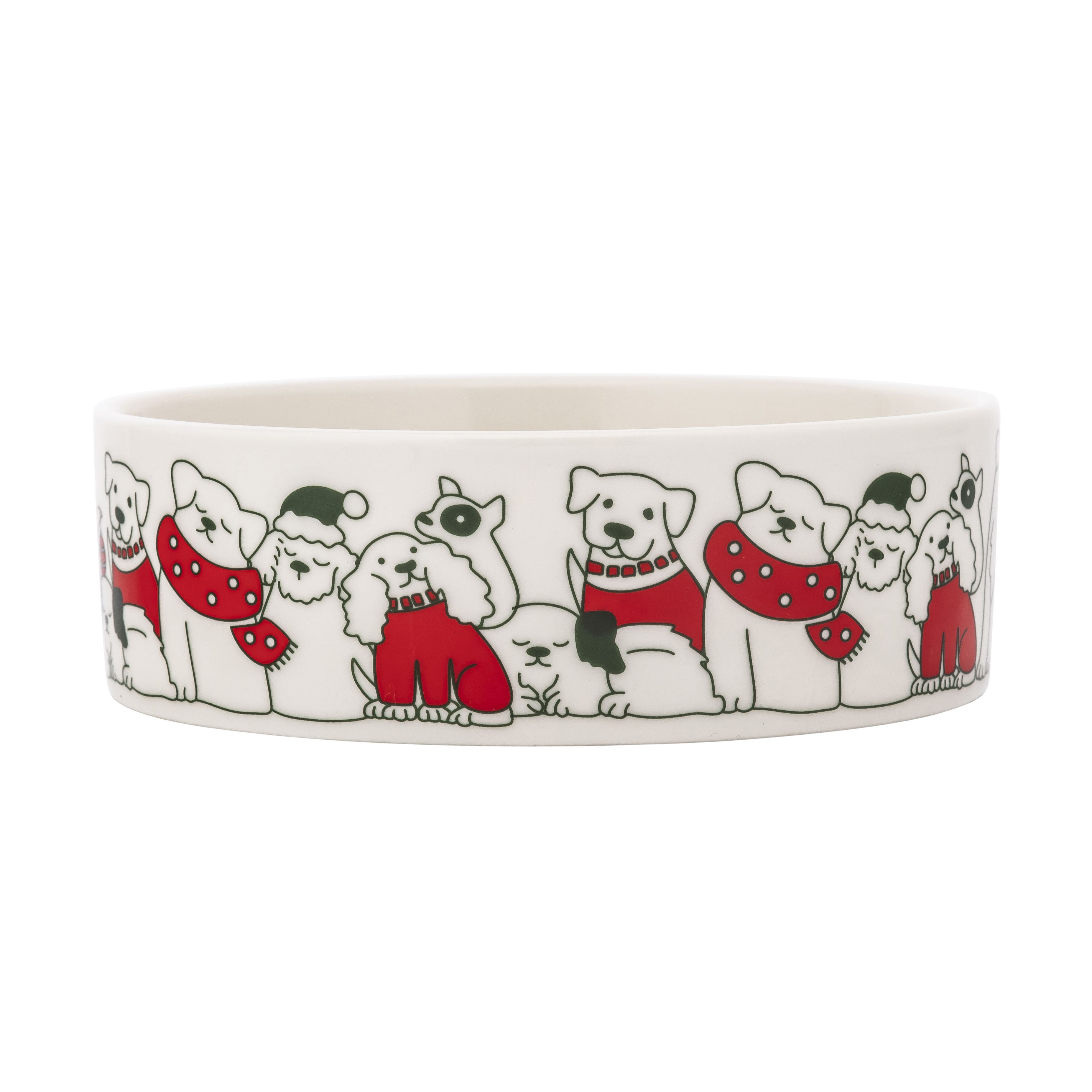 Miska porcelanowa dla psa świąteczna wzór III 15 x 15 x 5 cm
