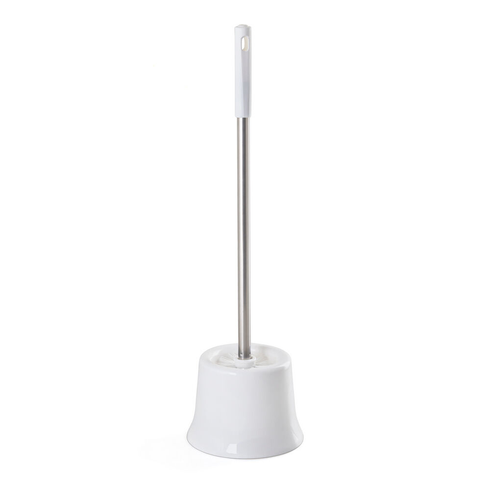 Szczotka do WC z metalową rączką 14,3 x 51 cm biały miniaturka