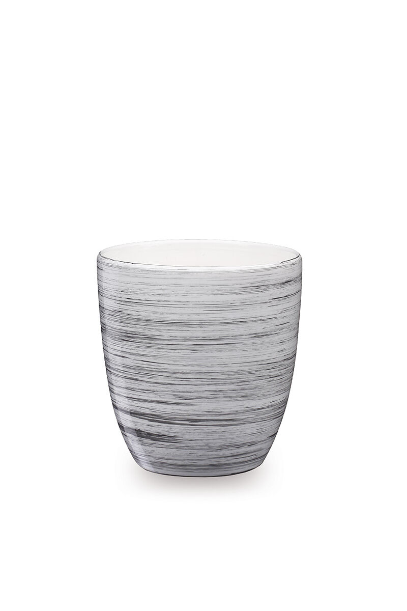 Donica ceramiczna Nova 2 J1536 16 cm biały z czarnym