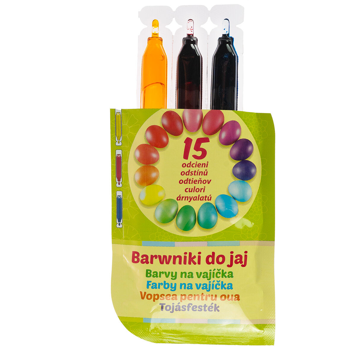 Zestaw barwników do jaj w płynie 3 x 4 g 15 odcieni