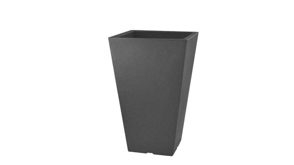 Doniczka kwadratowa Mila 24 cm antracytowy