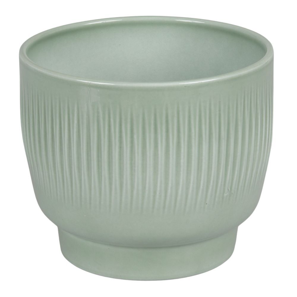Osłonka ceramiczna 17 cm matowy szałwia zielony