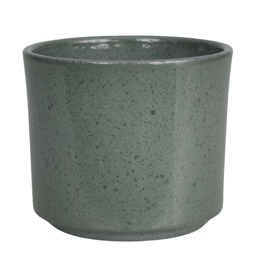Osłonka cylinder 14 cm kamienny zielony