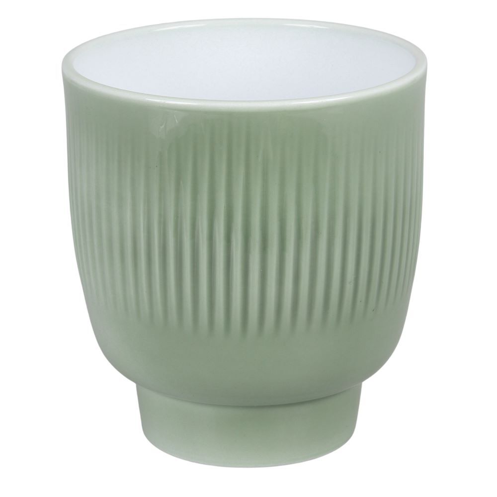 Osłonka ceramiczna 15 cm Lazur szałwia zielony