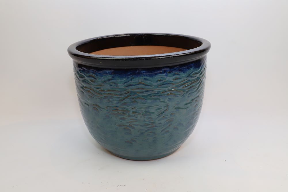 Donica mrozoodporna Treviso Blue Green- Black top 23 x 18 cm niebieskozielony