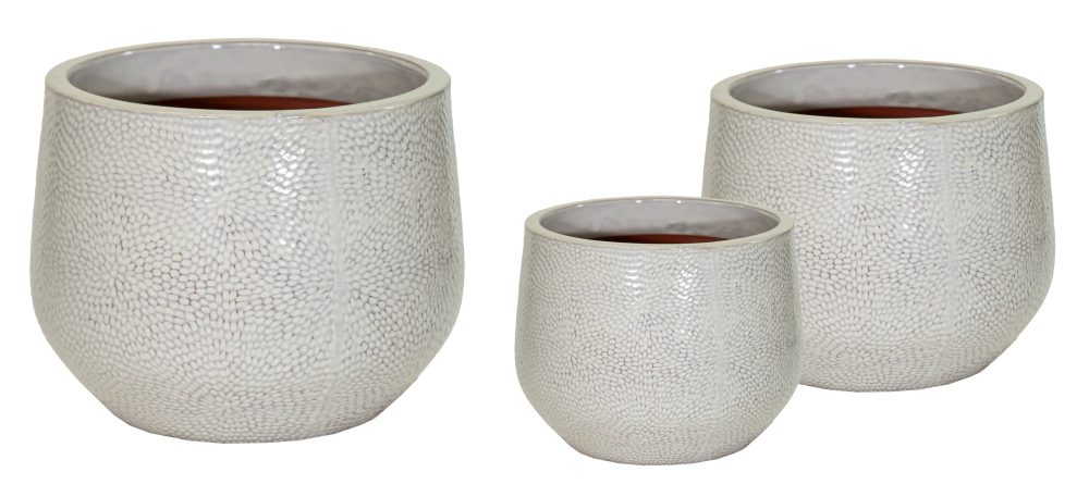 Donica mrozoodporna Portly Cld Dimple Beige S3 32 x 25,5 cm beżowy