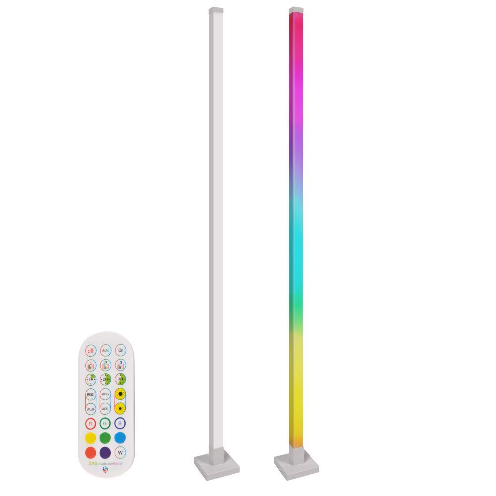 Lampa podłogowa LED Magical Lamp RGB z pilotem + czujnik głosu biały GOLDLUX miniaturka
