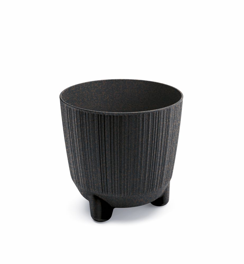 Doniczka Ryfo N Eco Wood 12,5 cm kawa ciemnobrązowy