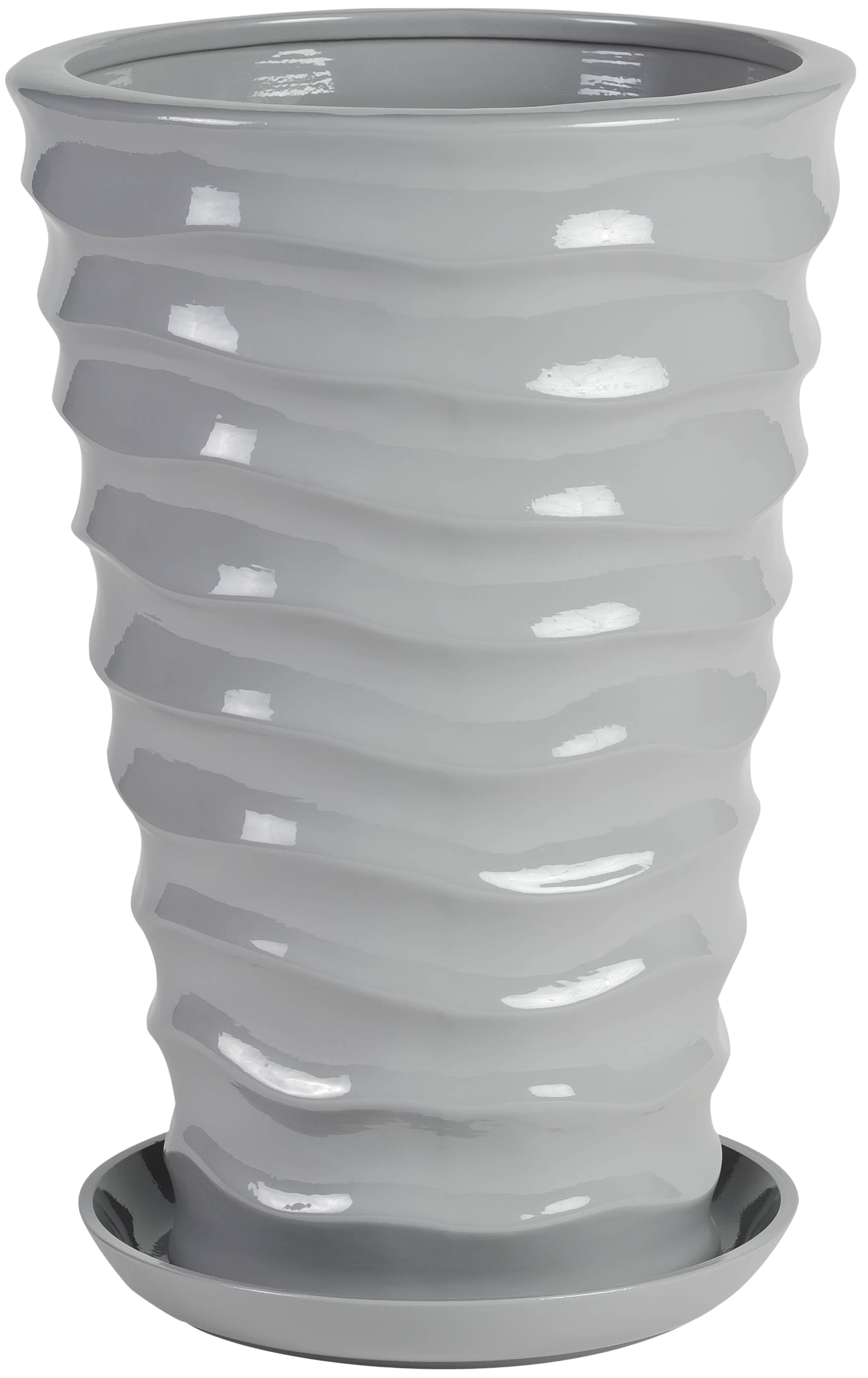 Doniczka ceramiczna z podstawką irma duna 43 x 28 cm granatowy połysk symbol A-3014