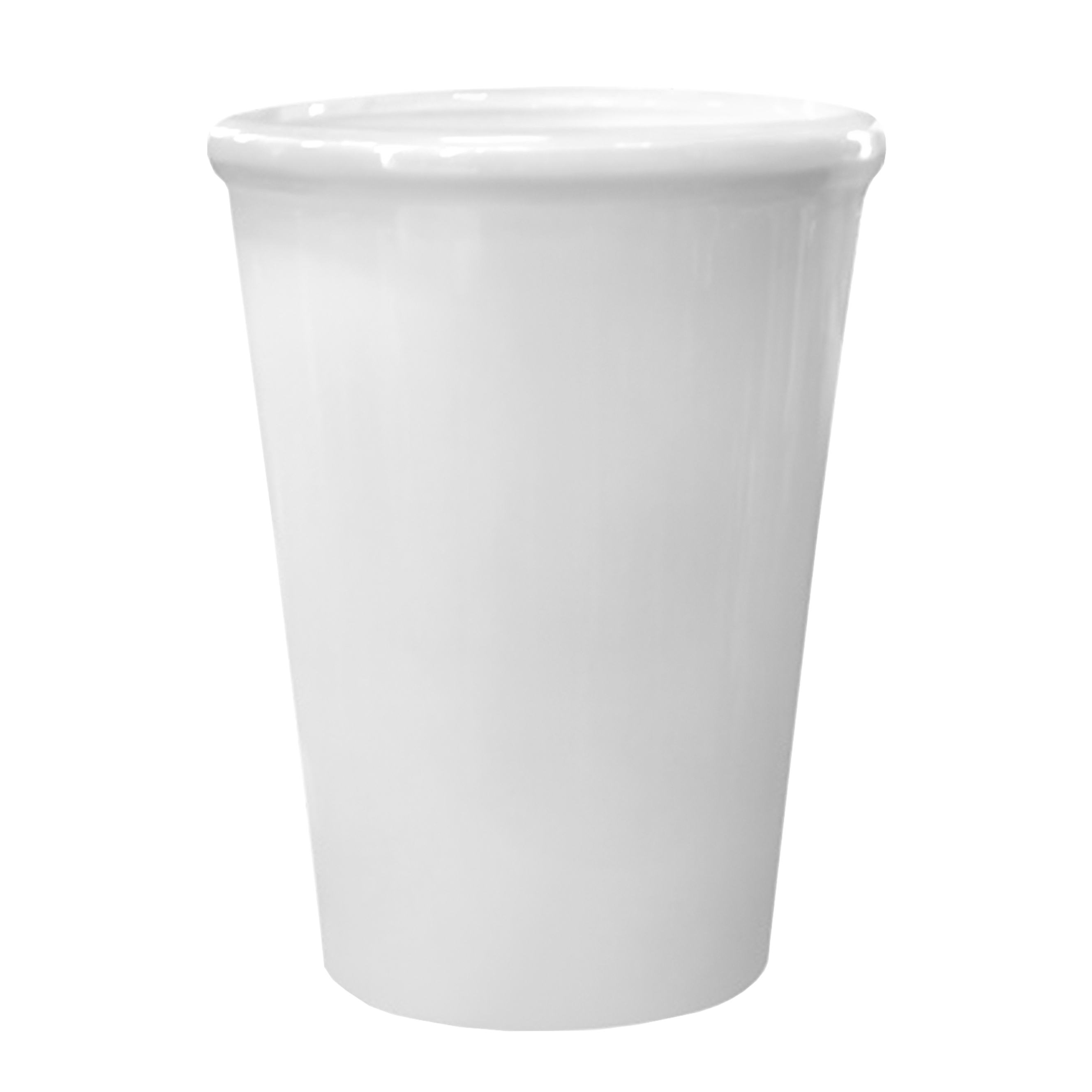 Doniczka ceramiczna z podstawką palma (palmowa) biały (odcień szary) 29 cm