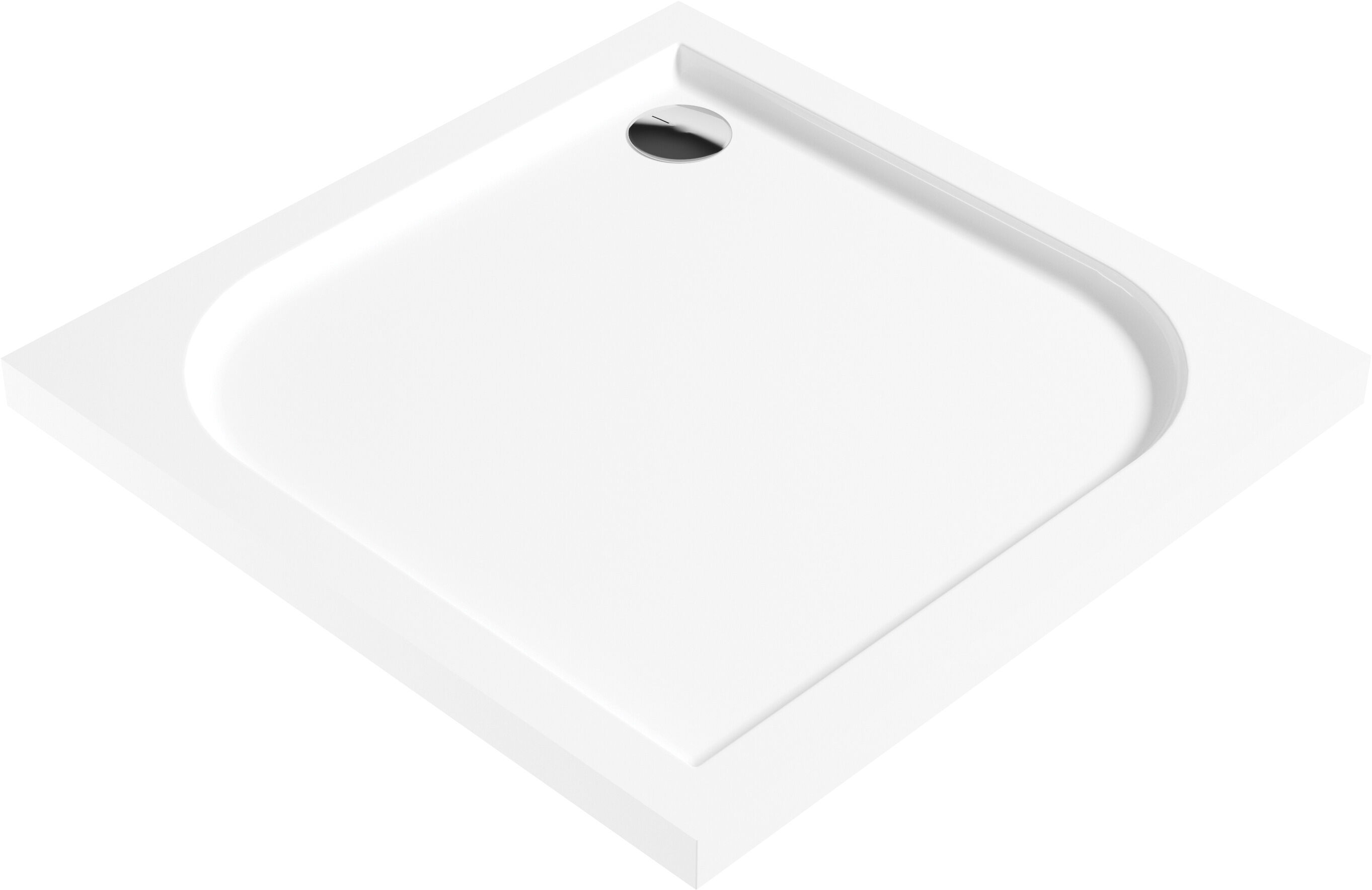 Brodzik CUBIC kwadratowy akrylowy gł.3 cm płaski 90 x 90 cm Deante