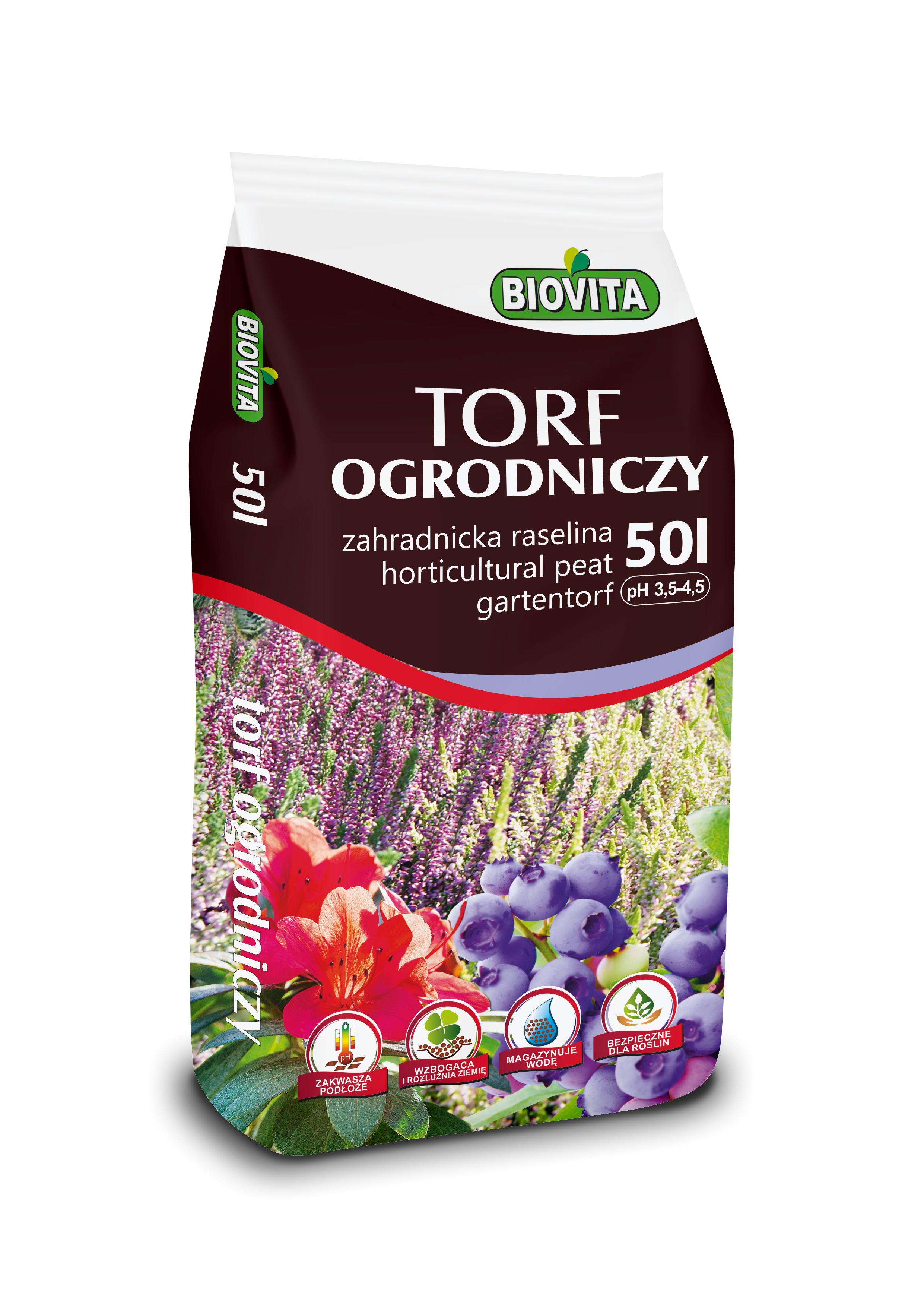 Torf ogrodniczy kwaśny 50 l Biovita