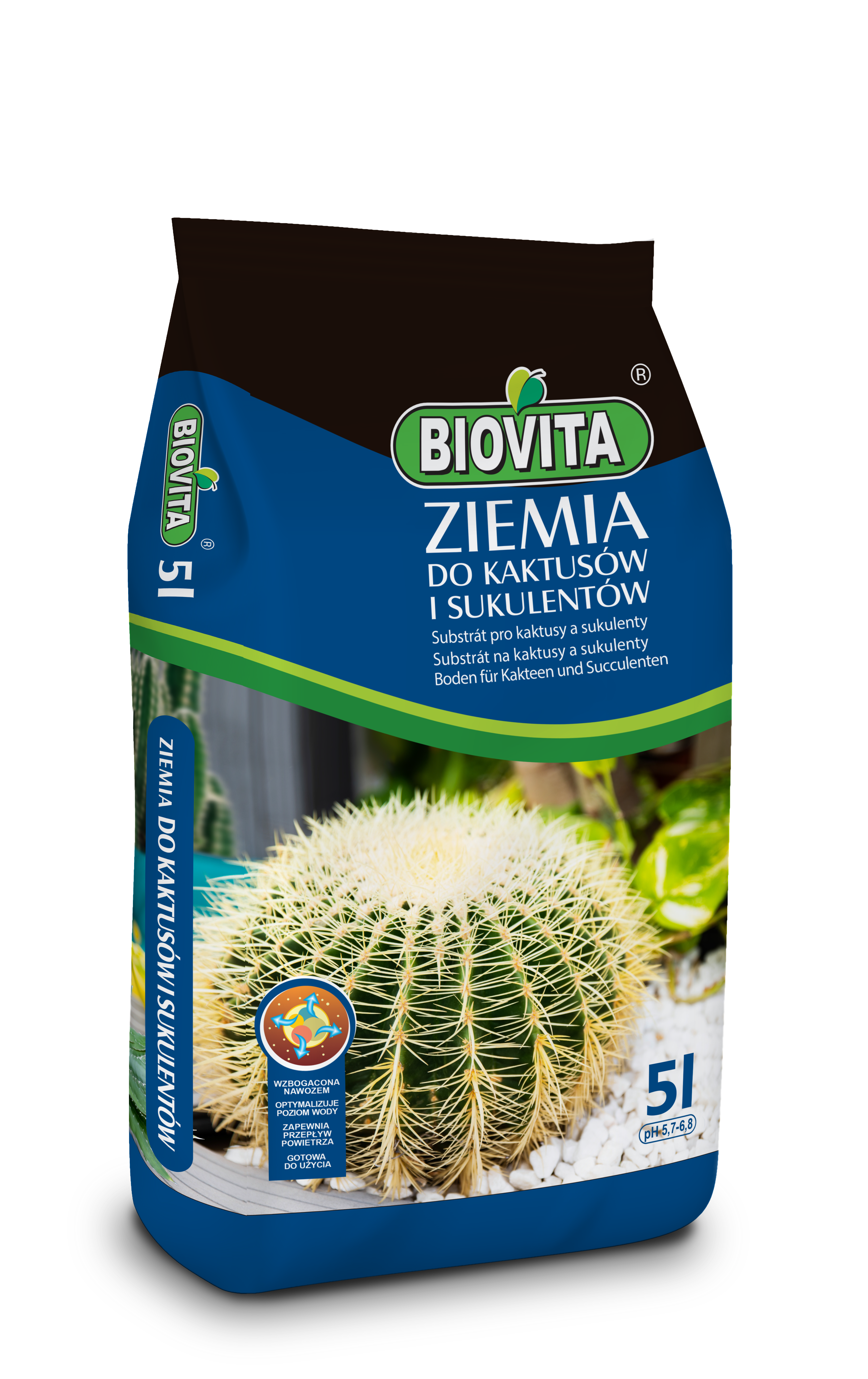 Ziemia do kaktusów i sukulentów 5 l BIOVITA
