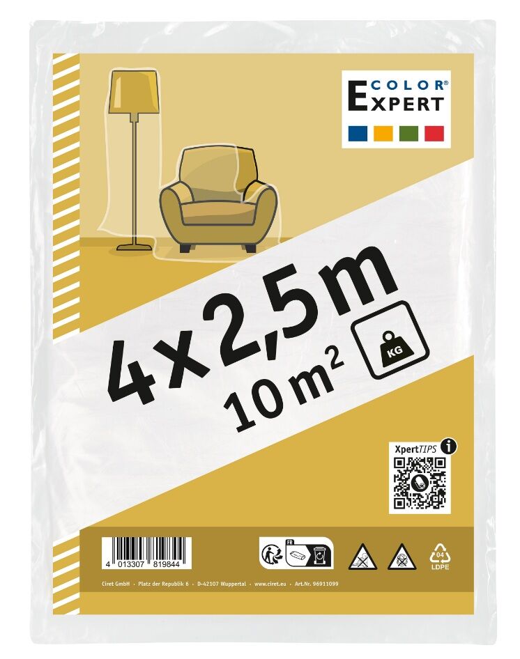 Folia malarska HDPE 7 my 4 x 2,5 m miniaturka