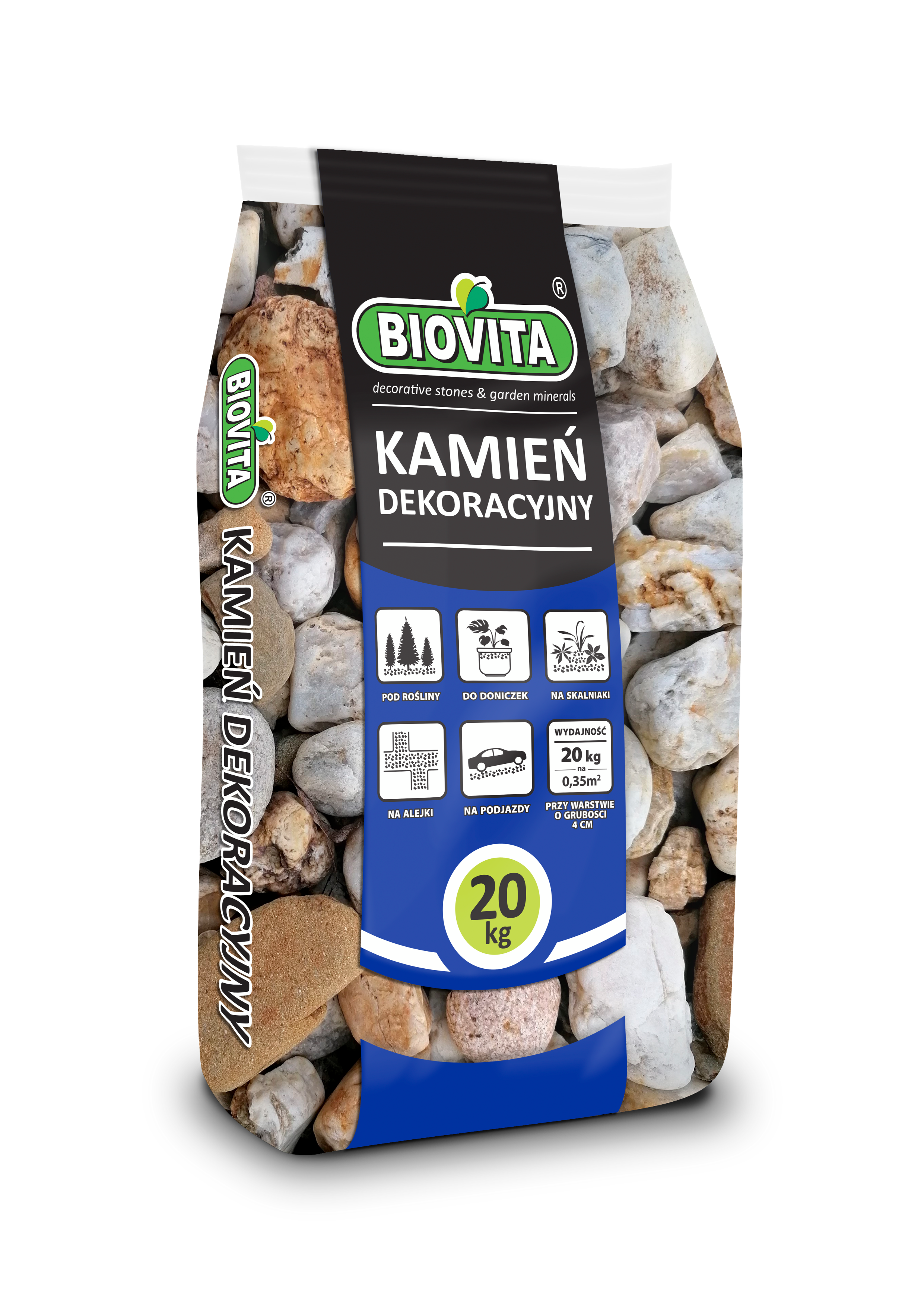 Otoczak Żwir Antyczny 30 - 60 mm 20 kg BIOVITA