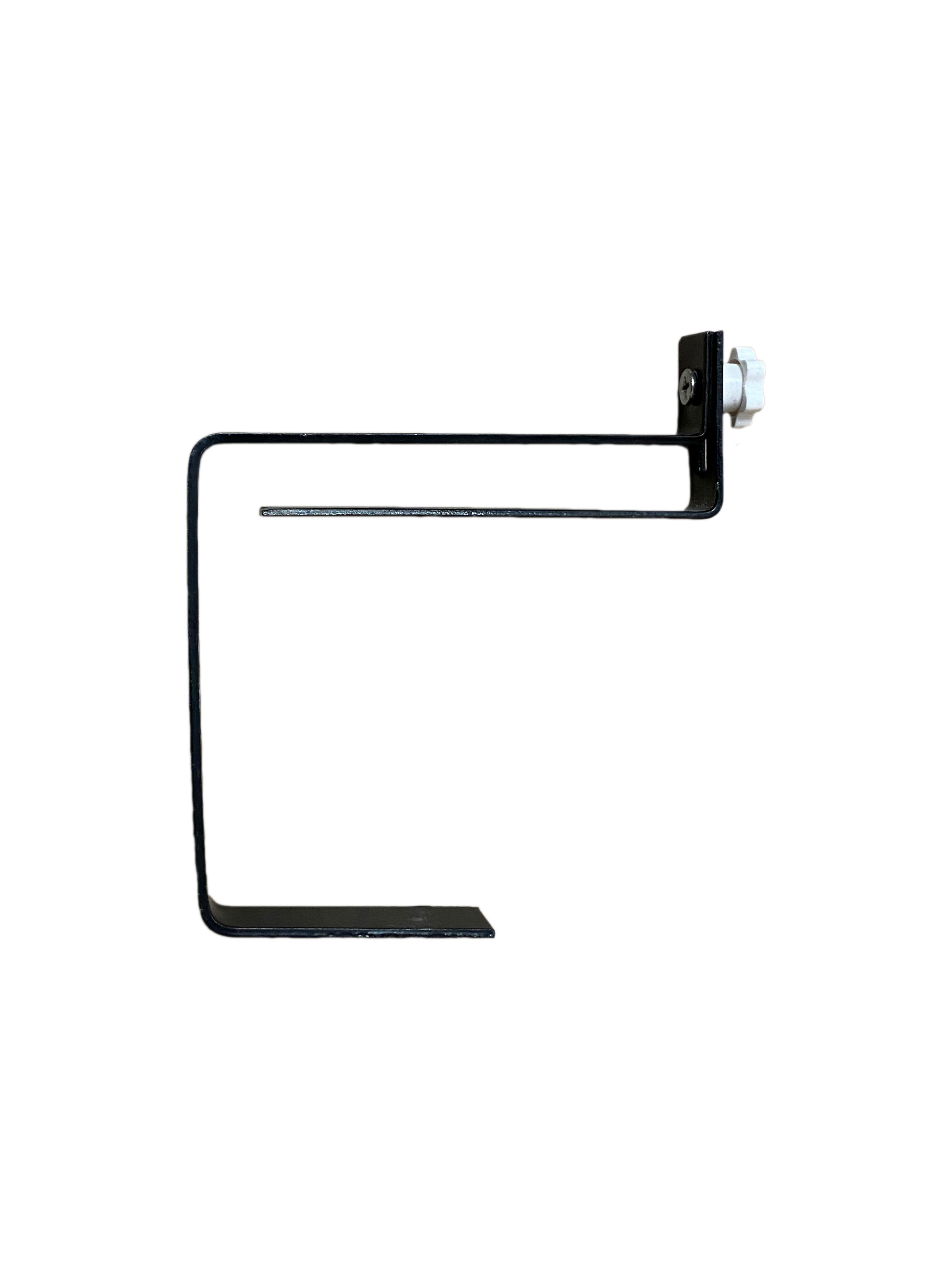 Uchwyt metalowy regulowany 15,5 x 15 cm czarny