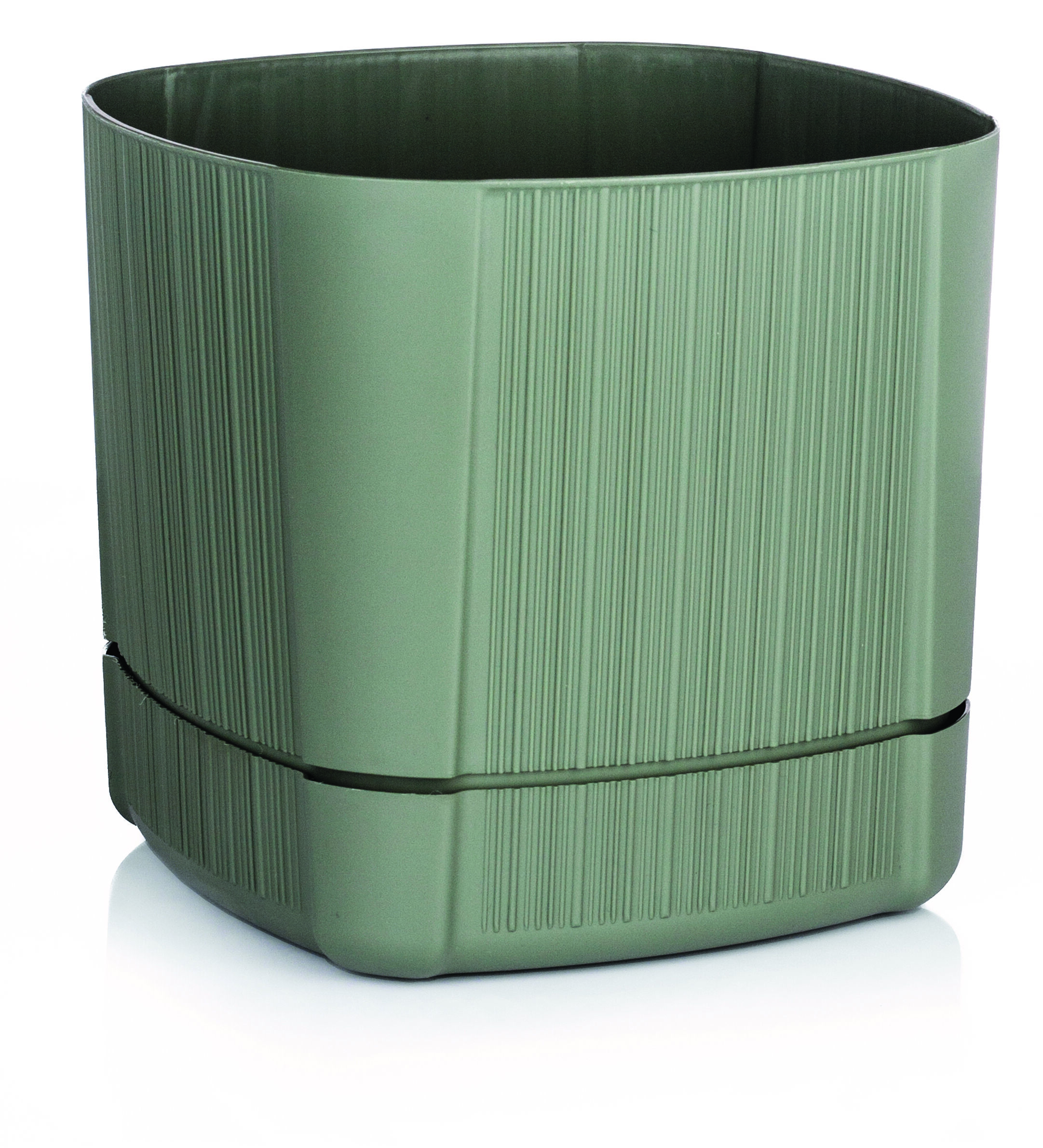 Donica plastikowa CASTLE FLOWER 20 cm zielona
