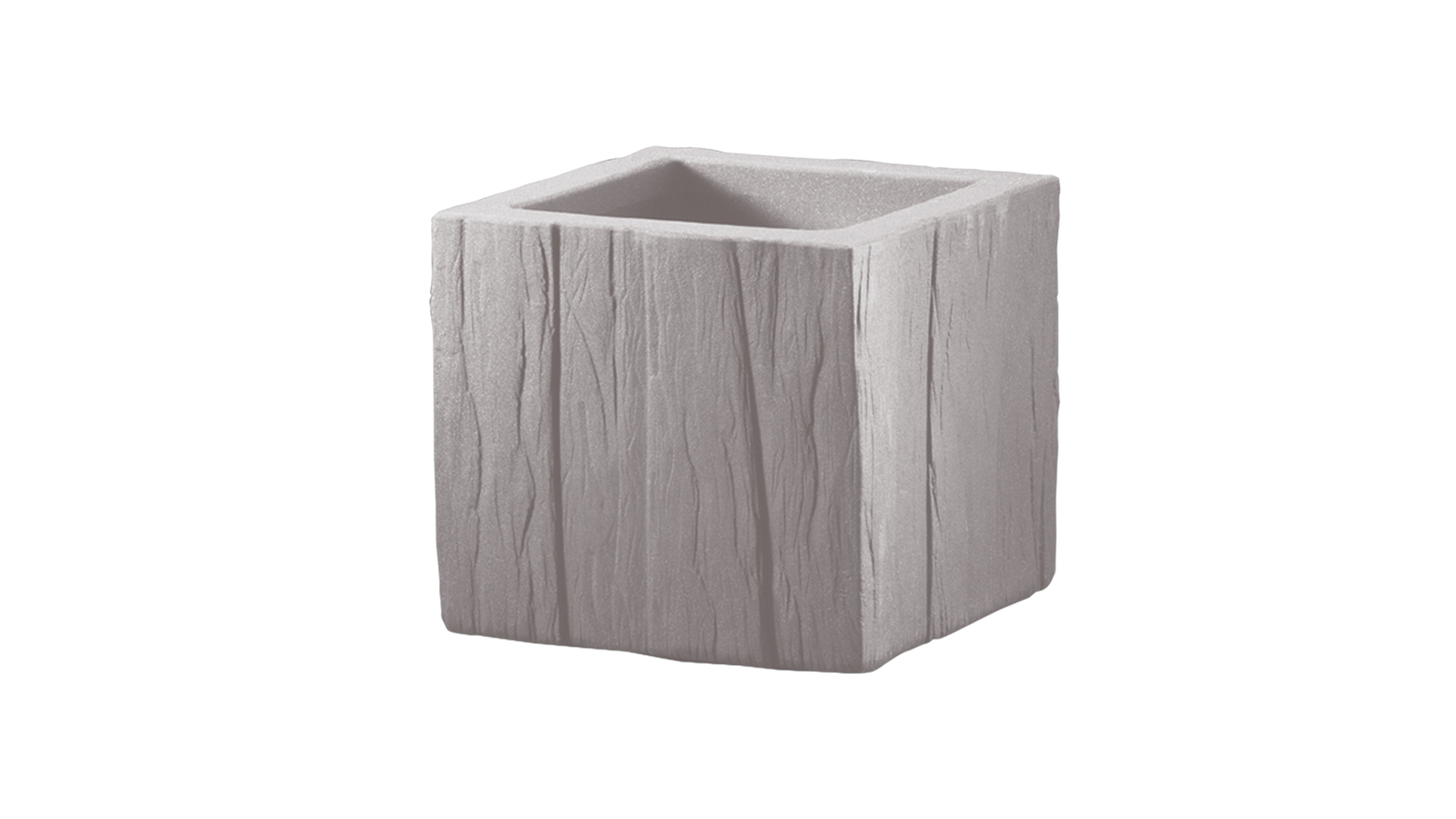 Doniczka Kubus Wood ok. 40 x 40 x H34 cm piaskowa