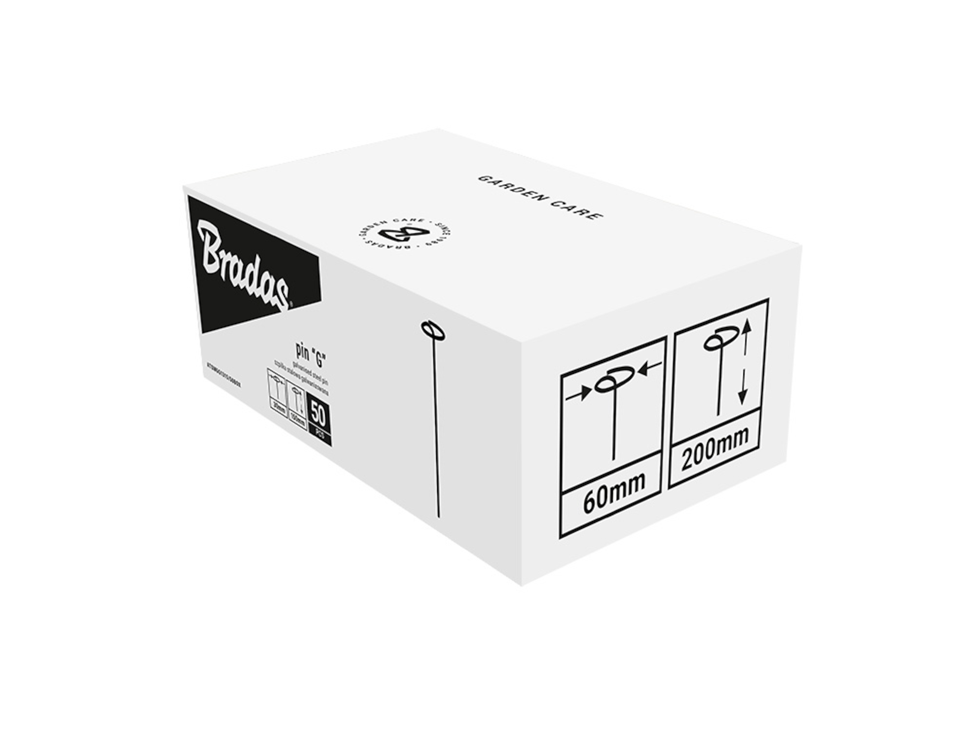 Szpilka metalowa galwanizowana w kształcie "G" 6 x 20 cm 50 sztuk