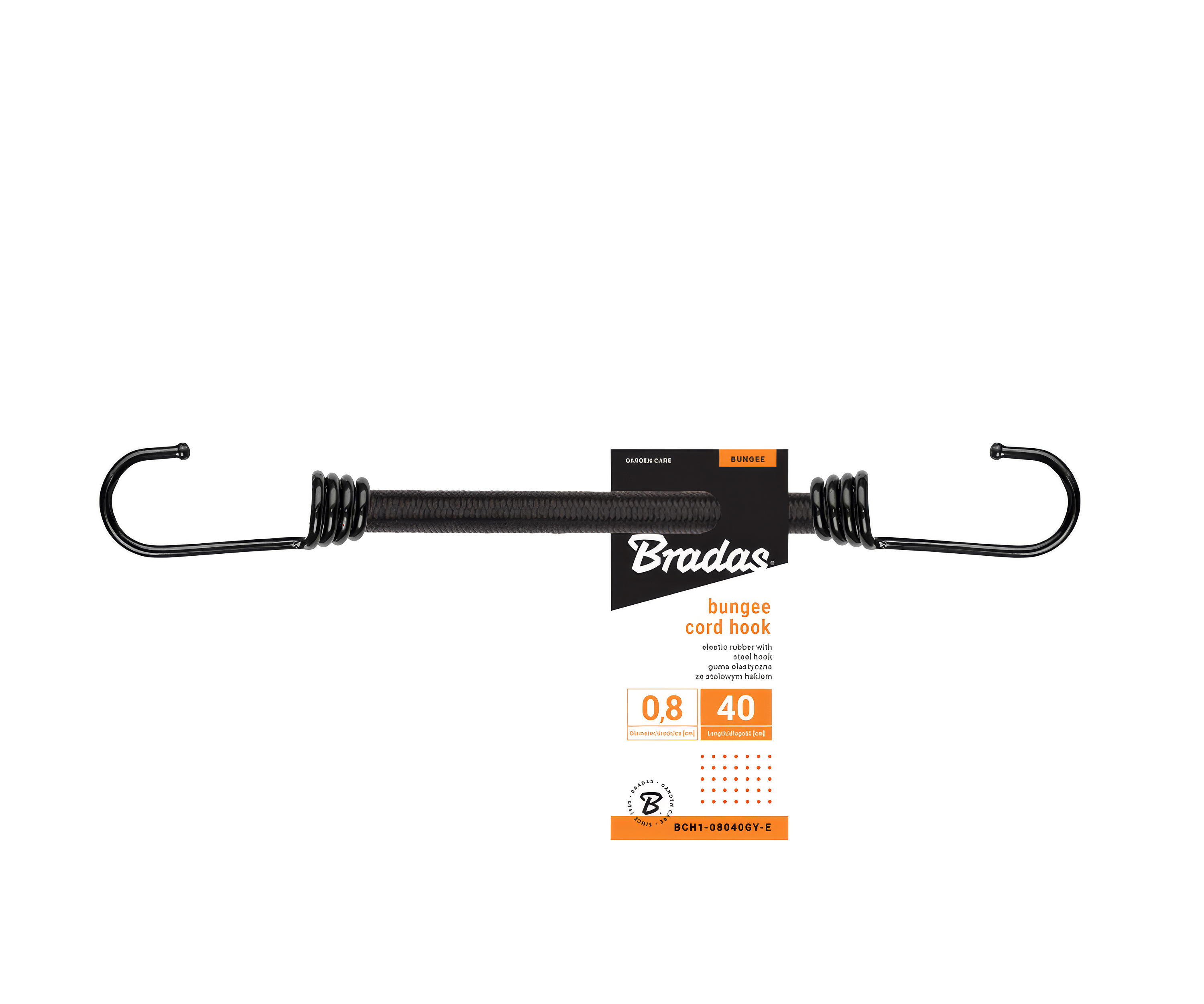 Guma elastyczna z hakiem metalowym BUNGEE CORD HOOK 120 cm