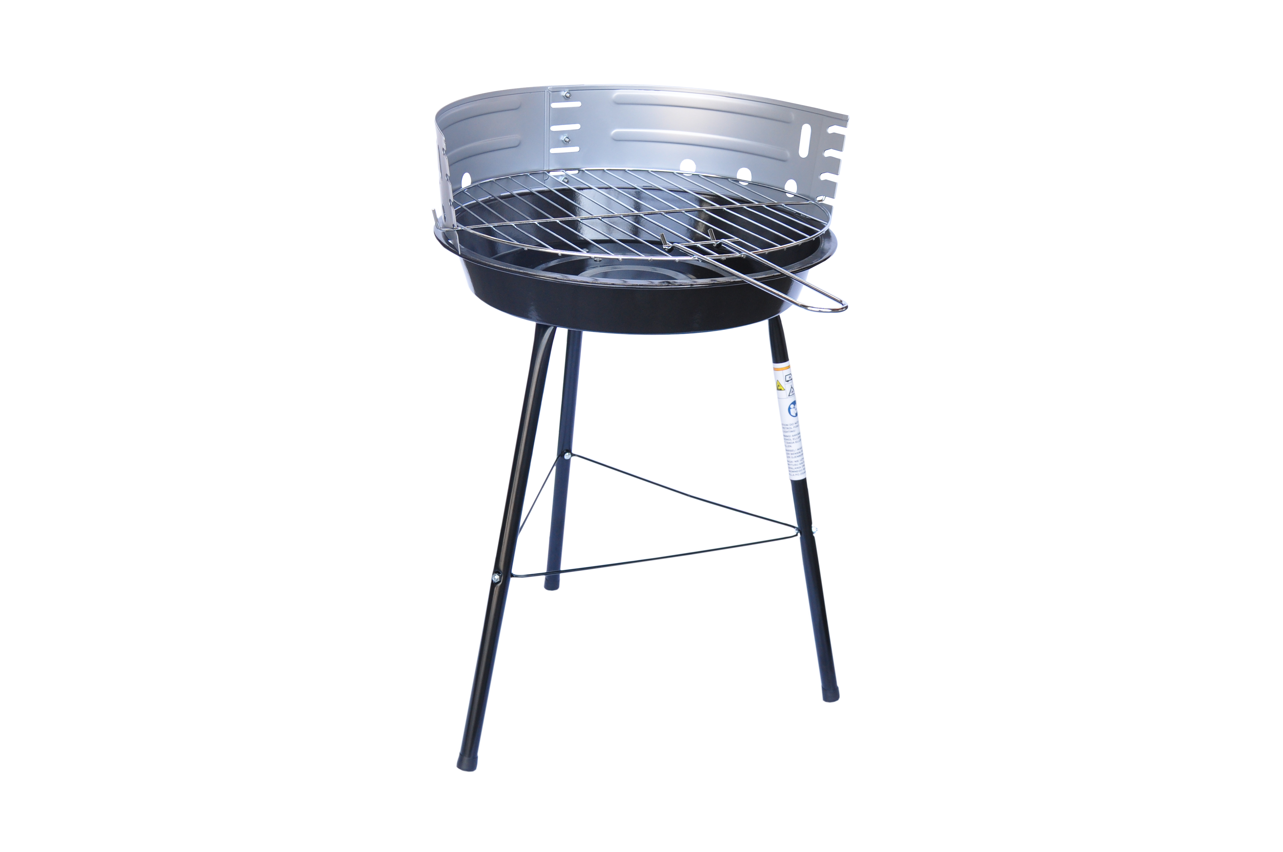 Grill węglowy 34 cm czarno-srebrny miniaturka