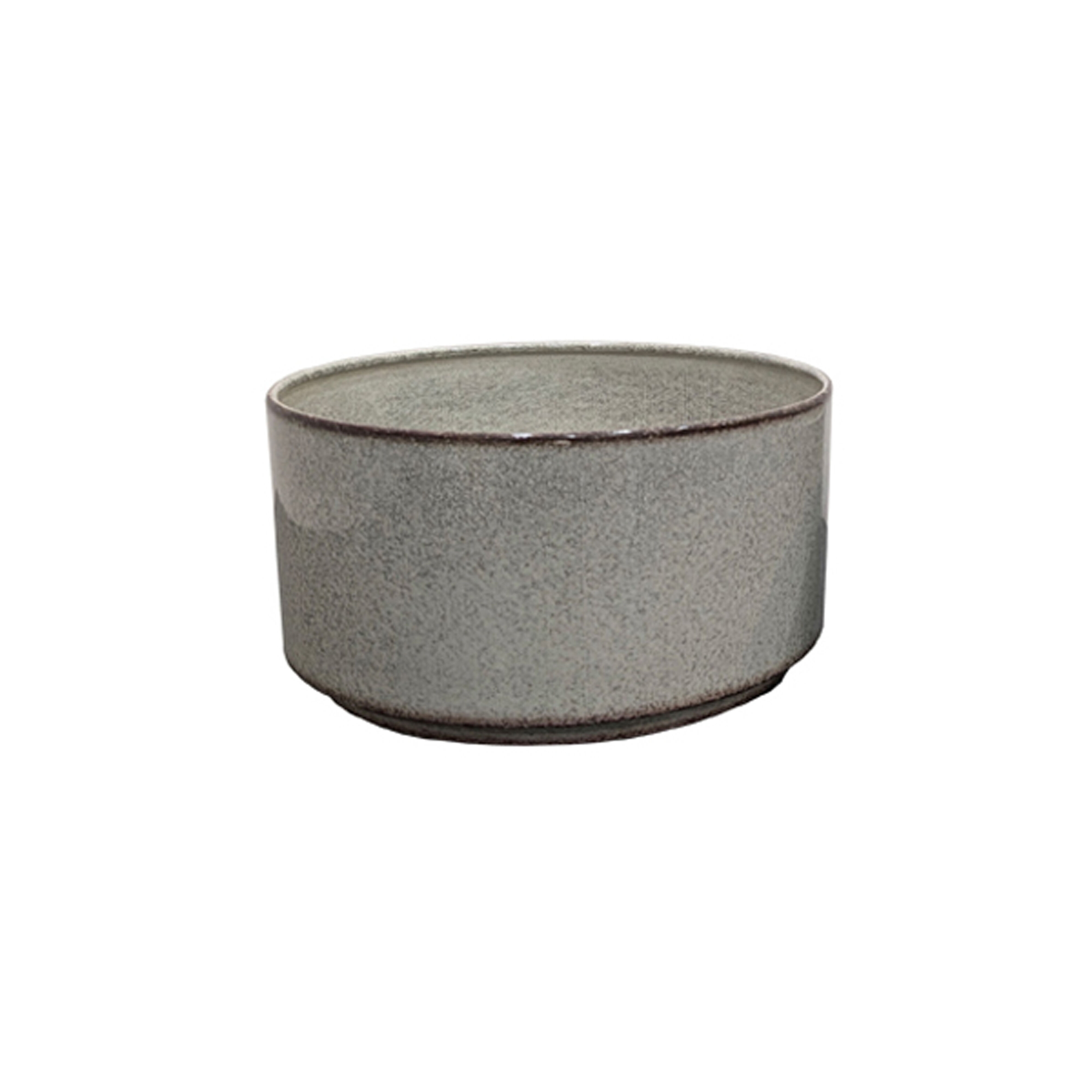 Donica metalowa FEETED CYLINDRICAL BOWL śr. 20 cm wys. 12 cm szara