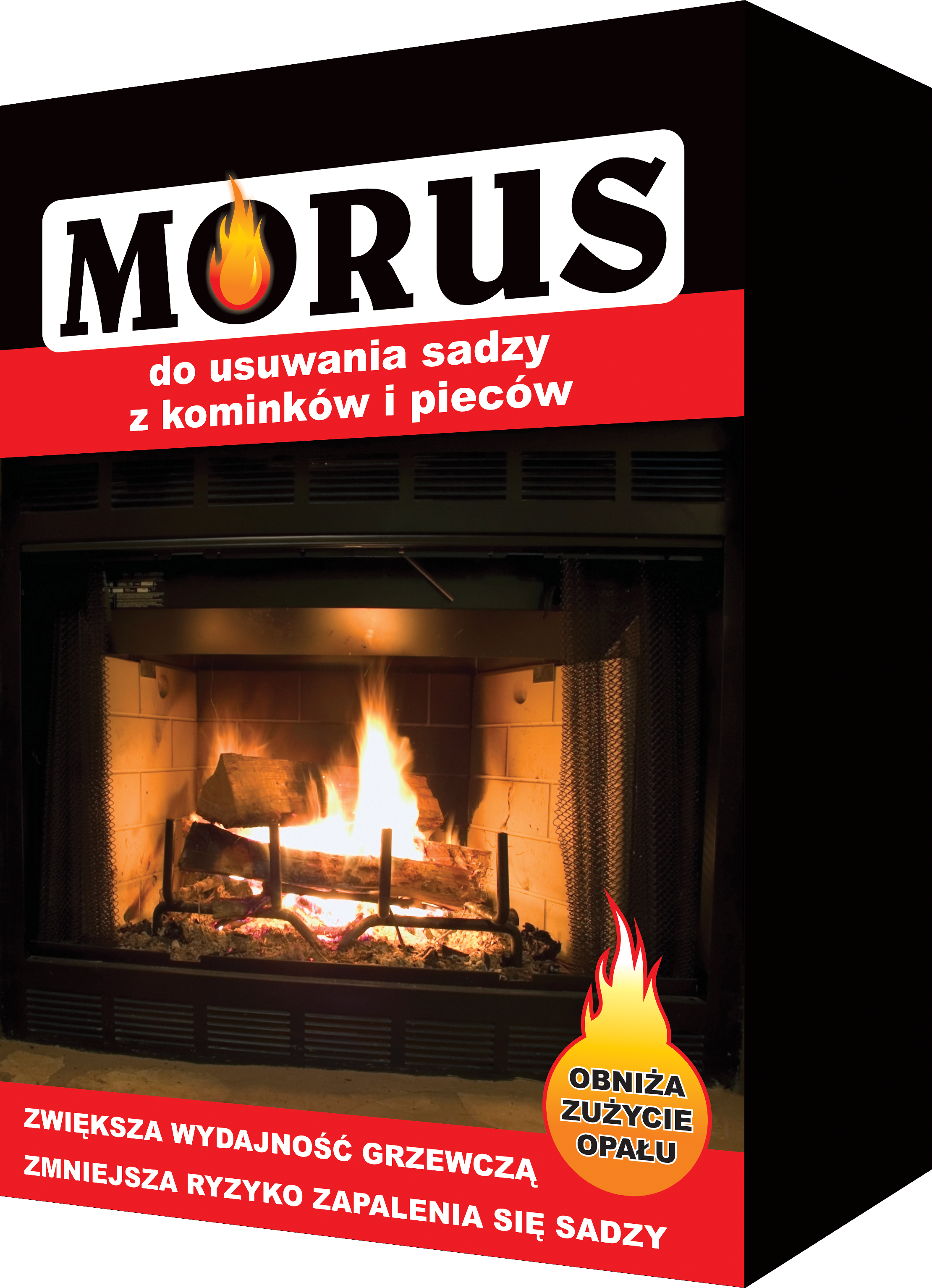 Proszek do usuwania sadzy z kominków i pieców 900 g MORUS