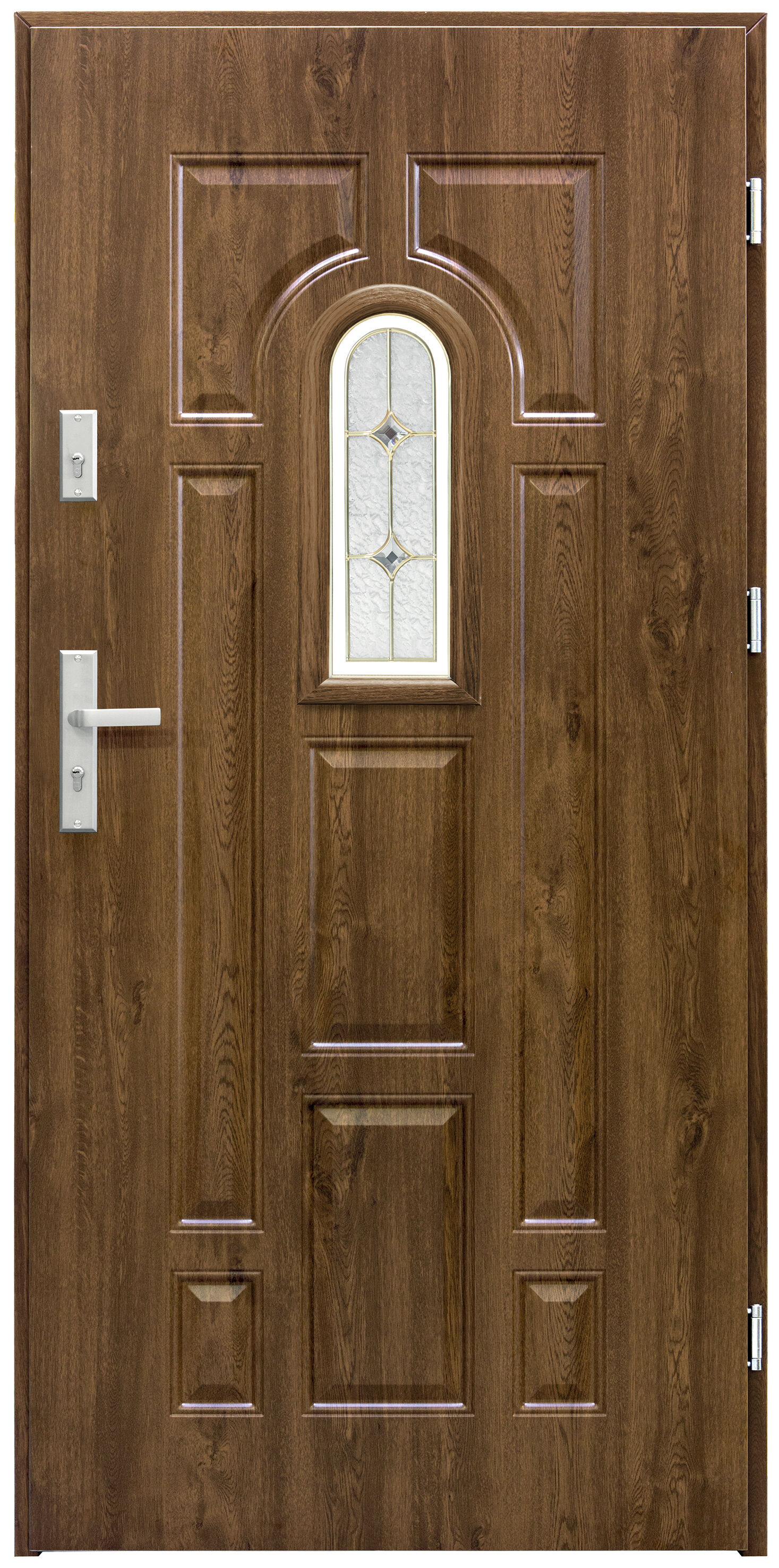 Drzwi zewnętrzne Malachit orzech 90 cm lewe Splendoor