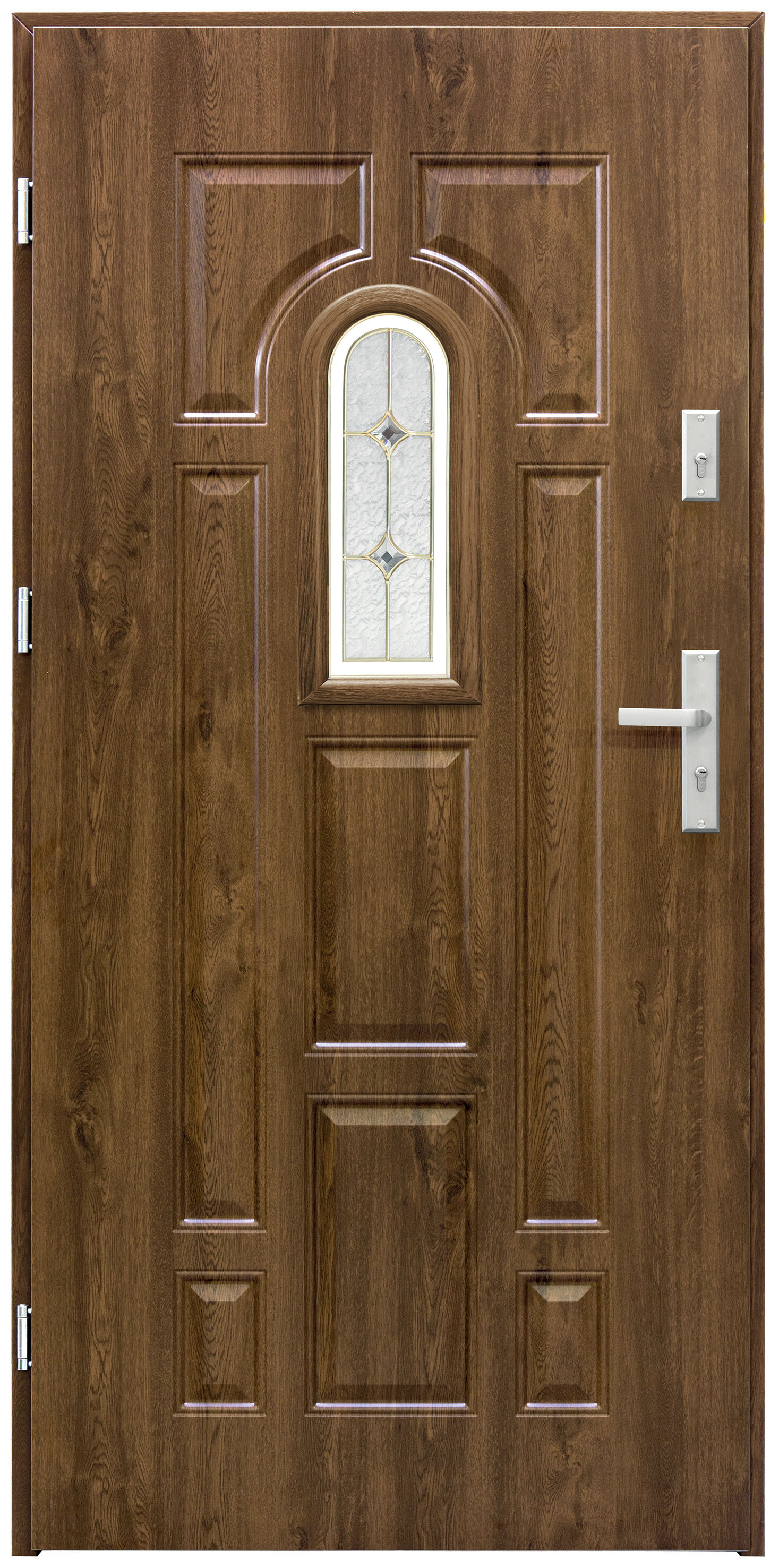 Drzwi zewnętrzne Malachit orzech 90 cm prawe Splendoor