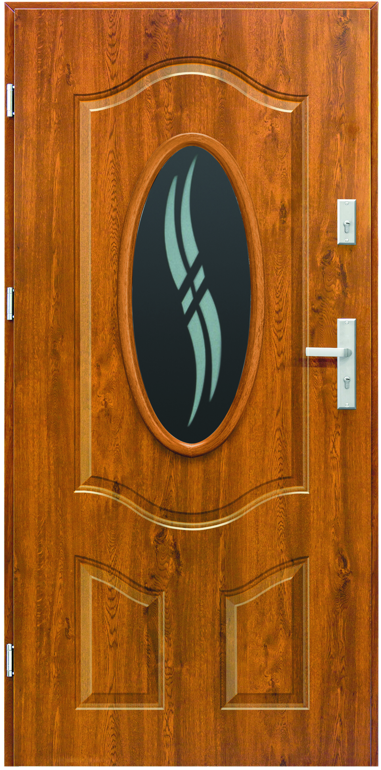 Drzwi zewnętrzne Apis złoty dąb 90 cm prawe Splendoor