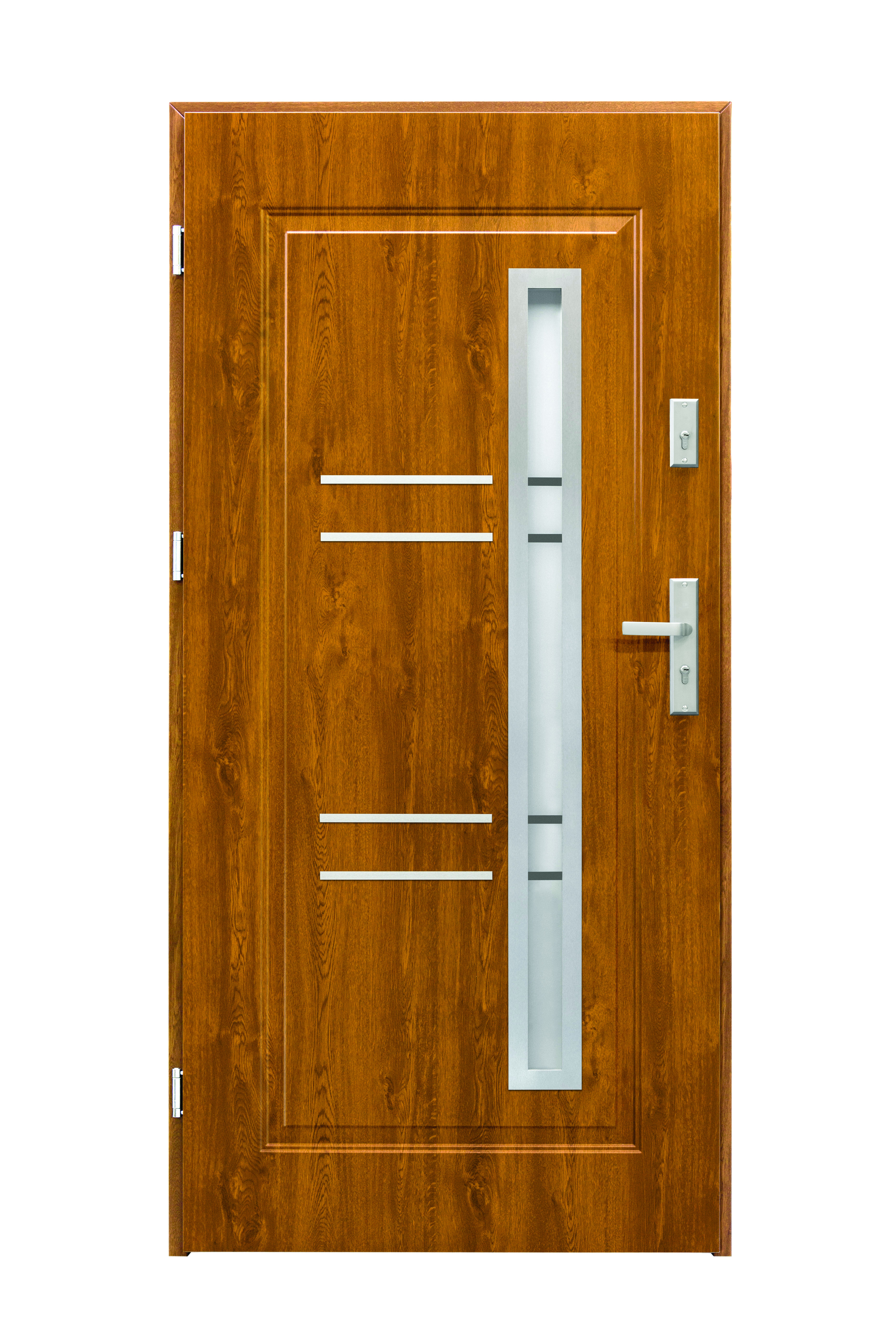 Drzwi zewnętrzne Opal złoty dąb 90 cm lewe Splendoor