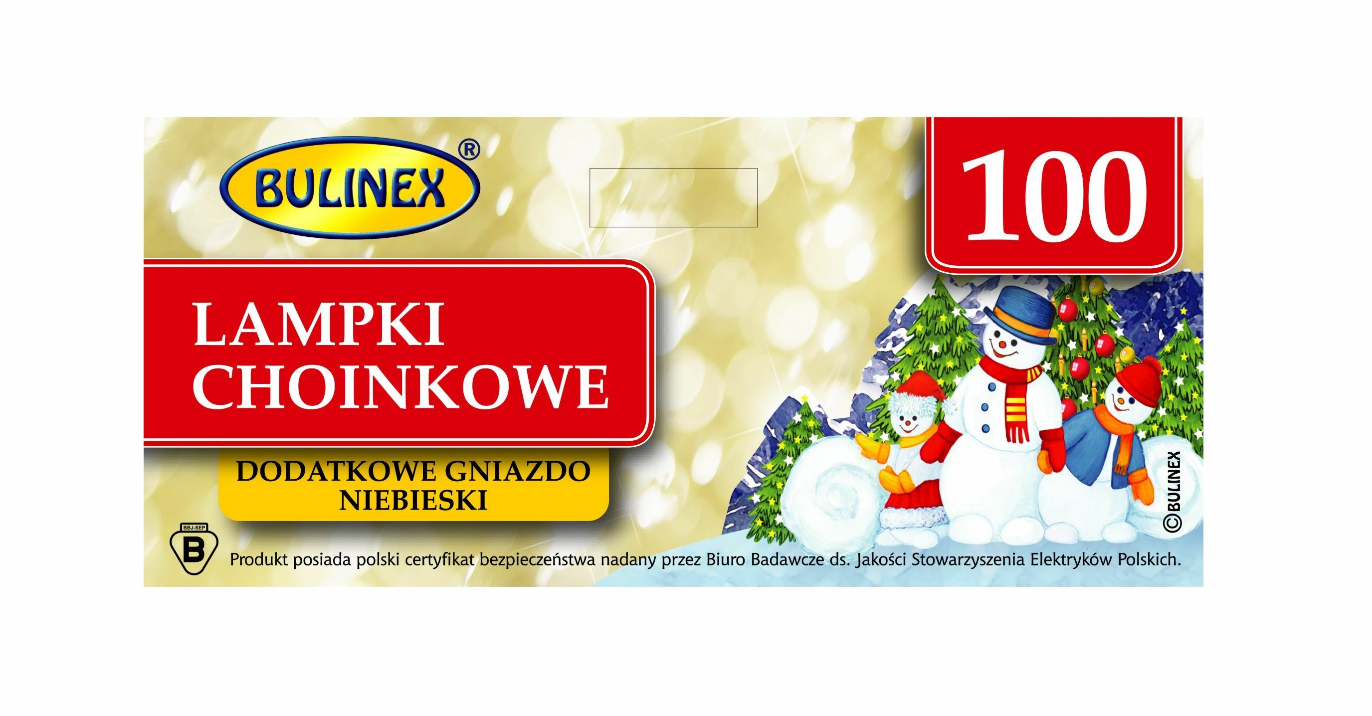 Lampki choinkowe tradycyjne 100 l z dodatkowym gniazdem BULINEX