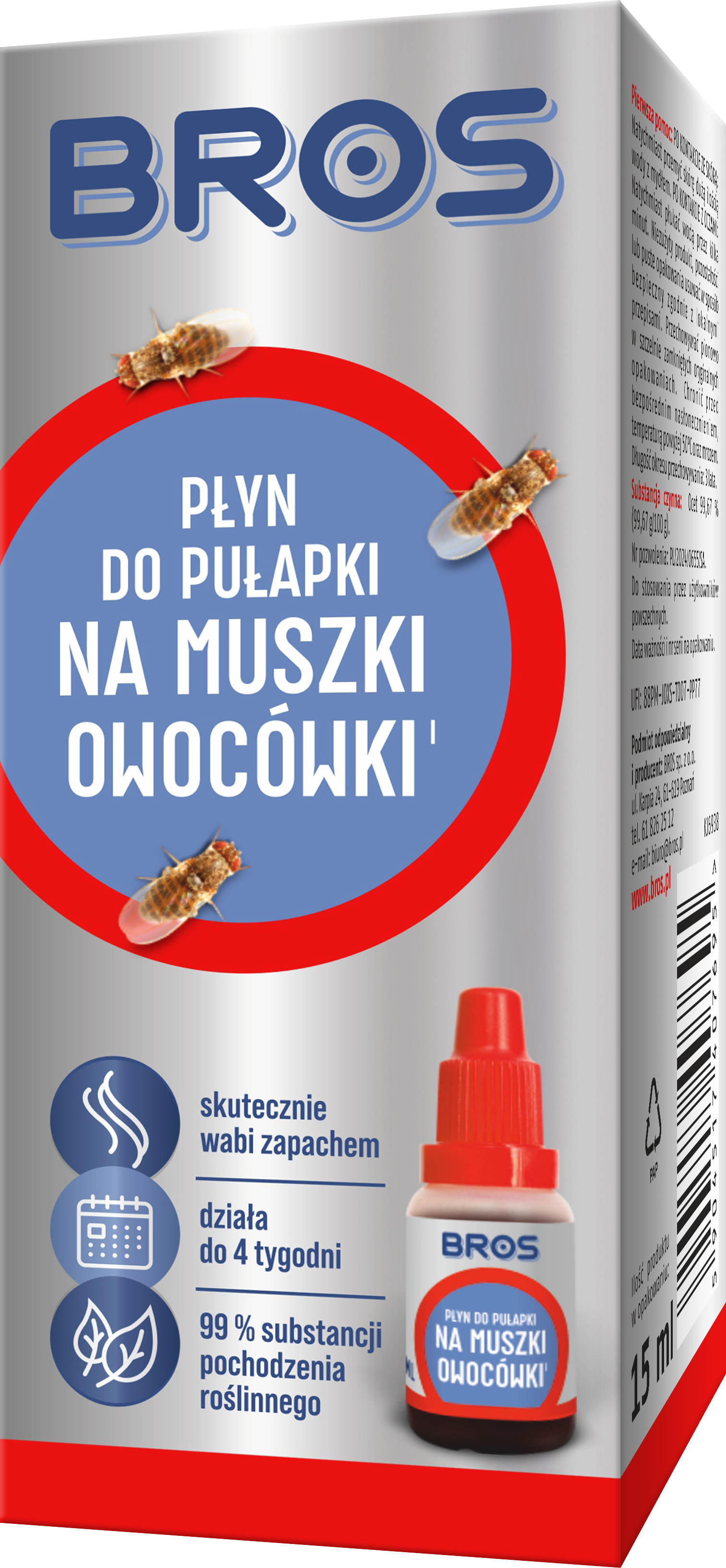 Płyn do pułapki na muszki owocówki 15 ml BROS miniaturka
