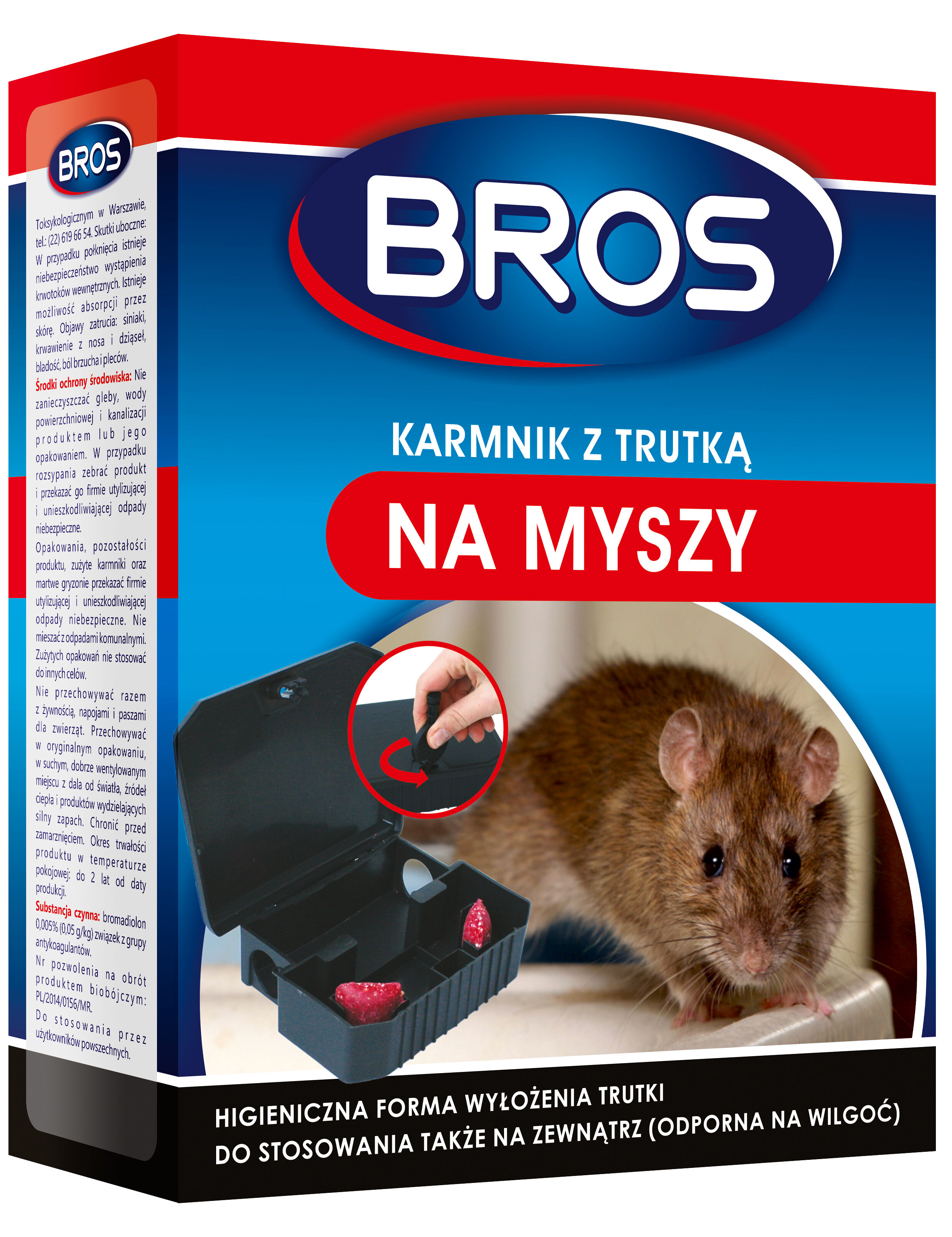 Karmnik z trutką na myszy BROS