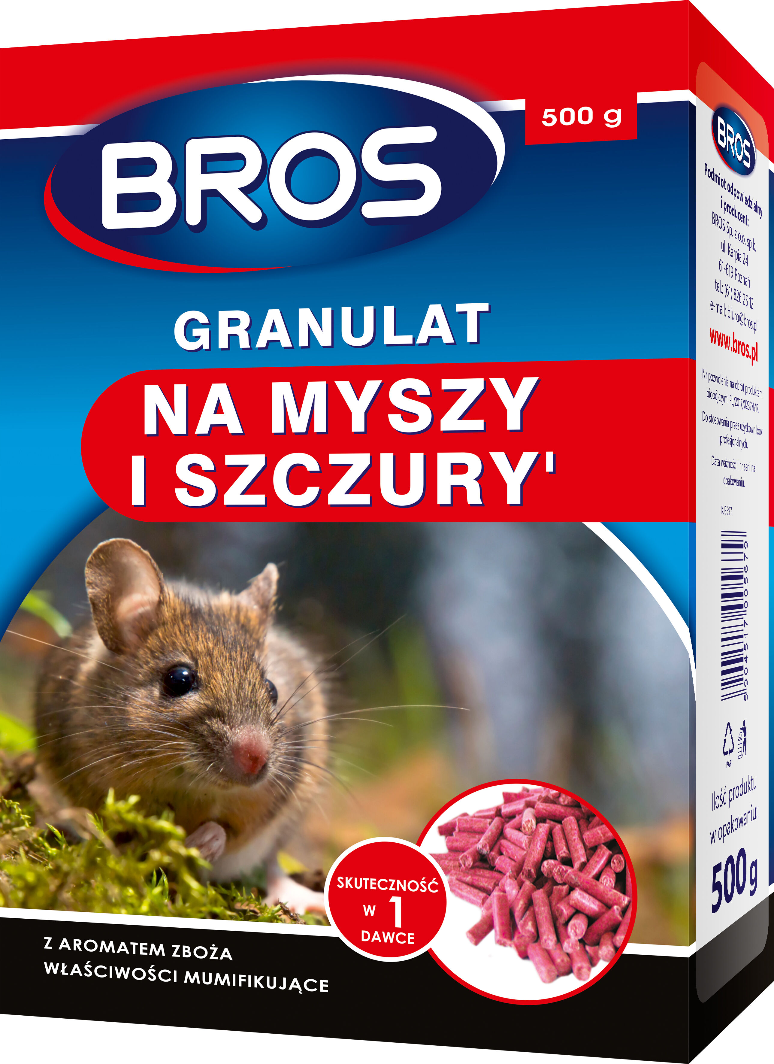 Granulat na myszy i szczury 500 g BROS