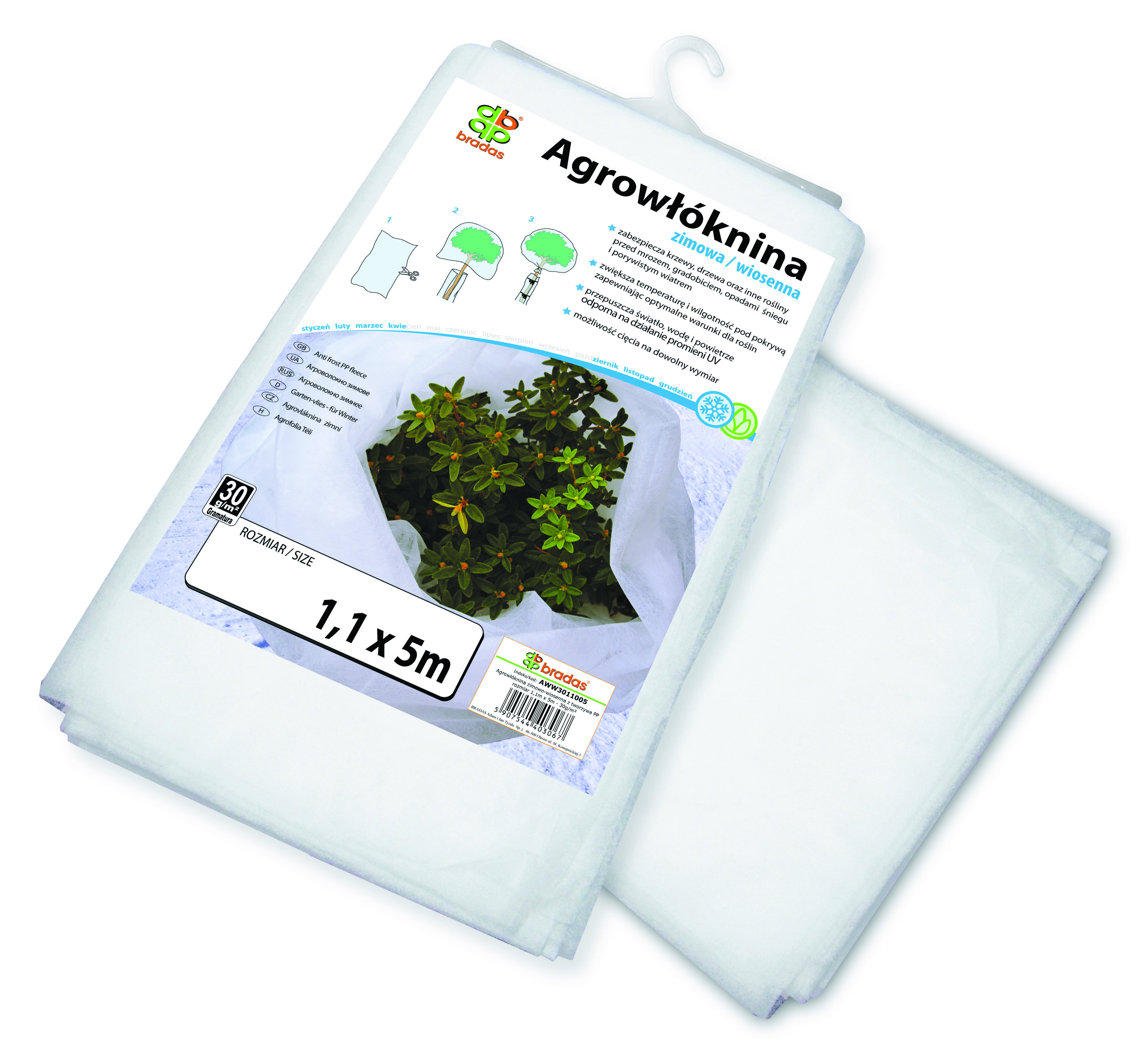 Agrowłóknina zimowo-wiosenna 30 g/m² 1,6 x 10 m
